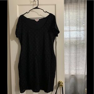 NWT Isaac Mizrahi 2XL Black Pull Over Dress